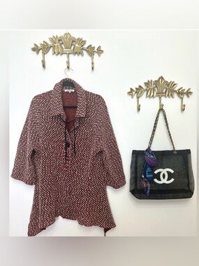 Spring Violet Ruby Boucle style cardigan XL ptp 24” l 30”